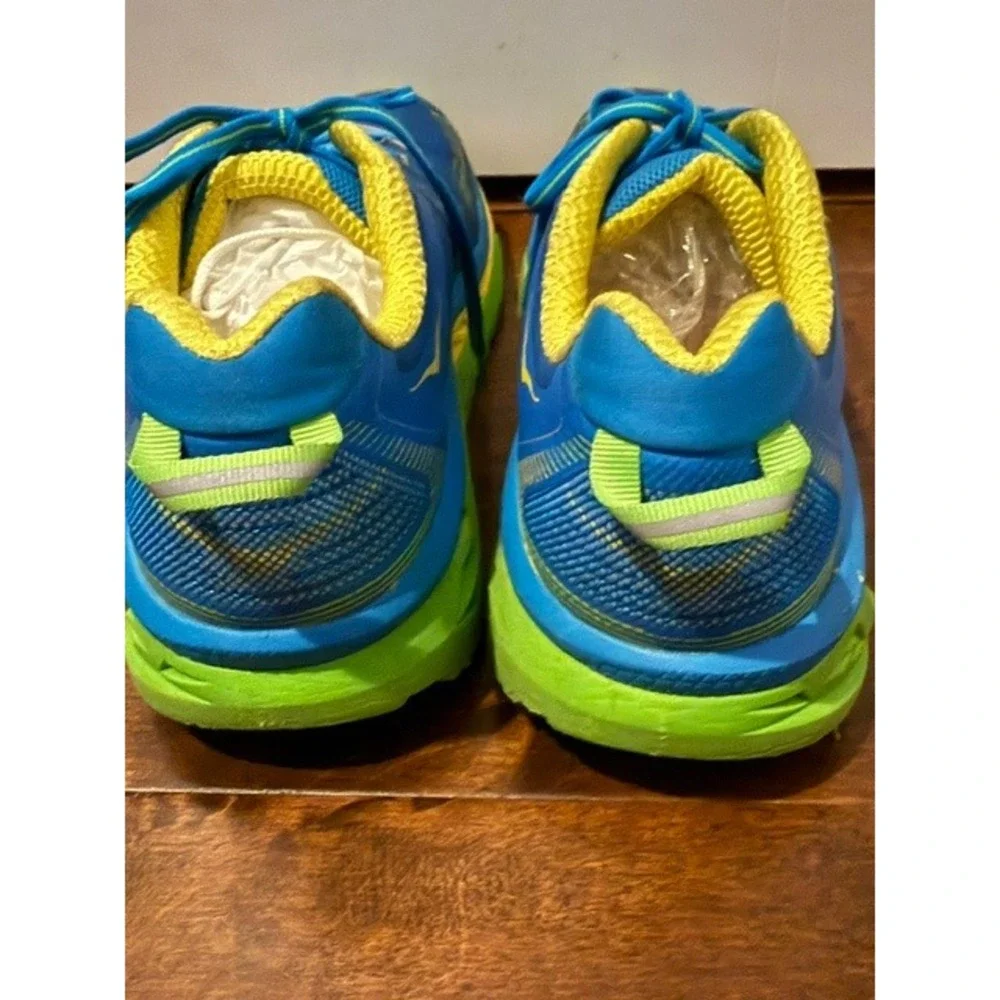 Hoka One One Arahi Blue Blazing Yellow Running Shoes Mens Sz 11.5